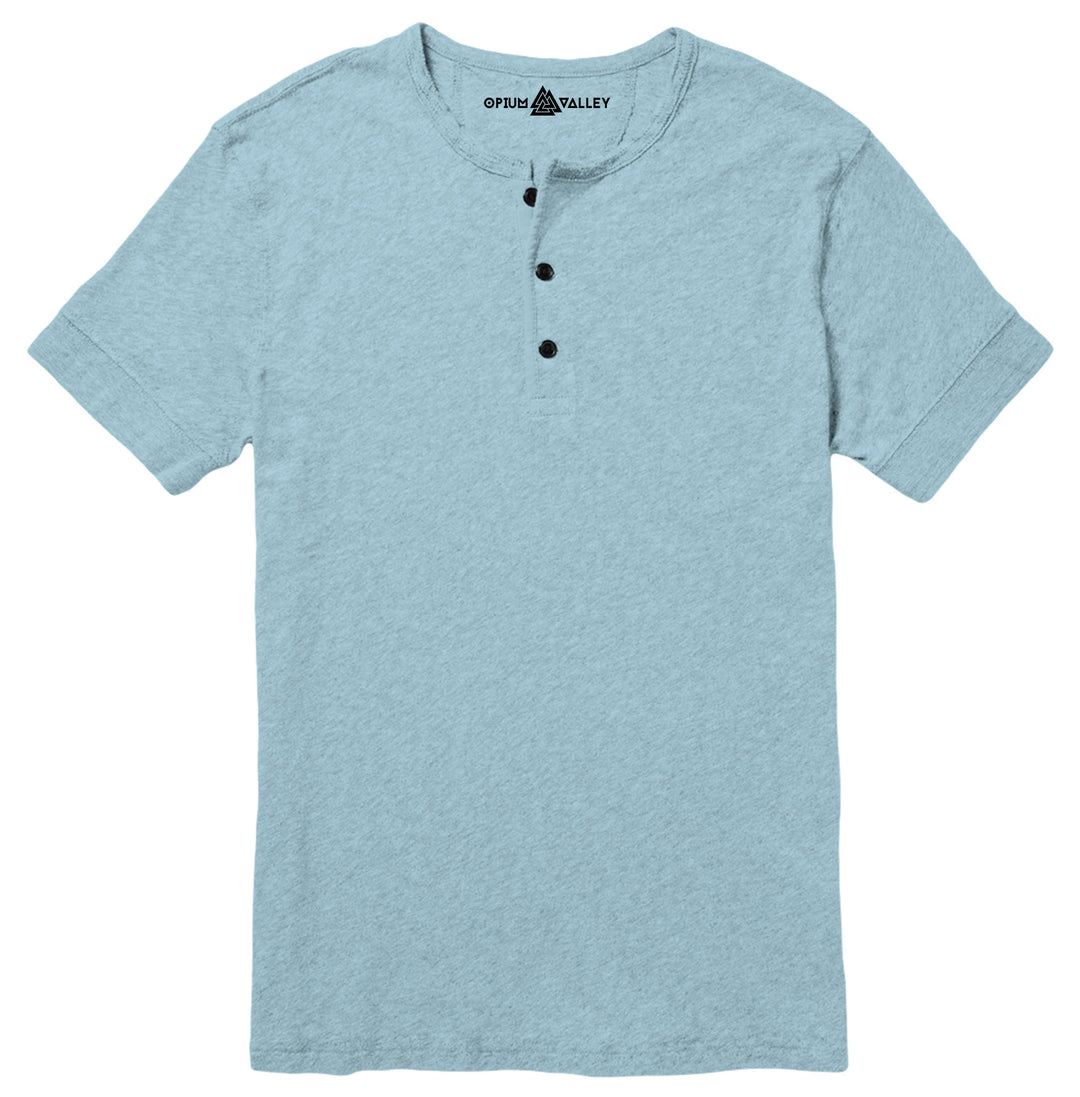 Light Blue - Henley T-Shirt - Opium Valley