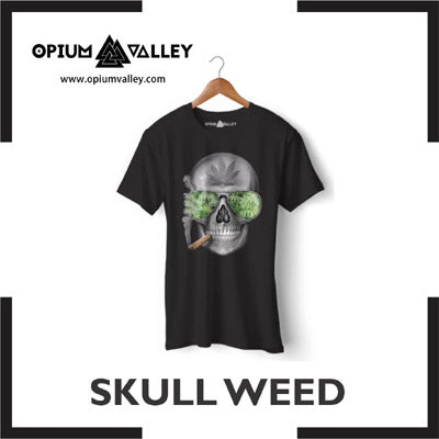 Skull Weed Round Neck T-Shirts and Hoodies