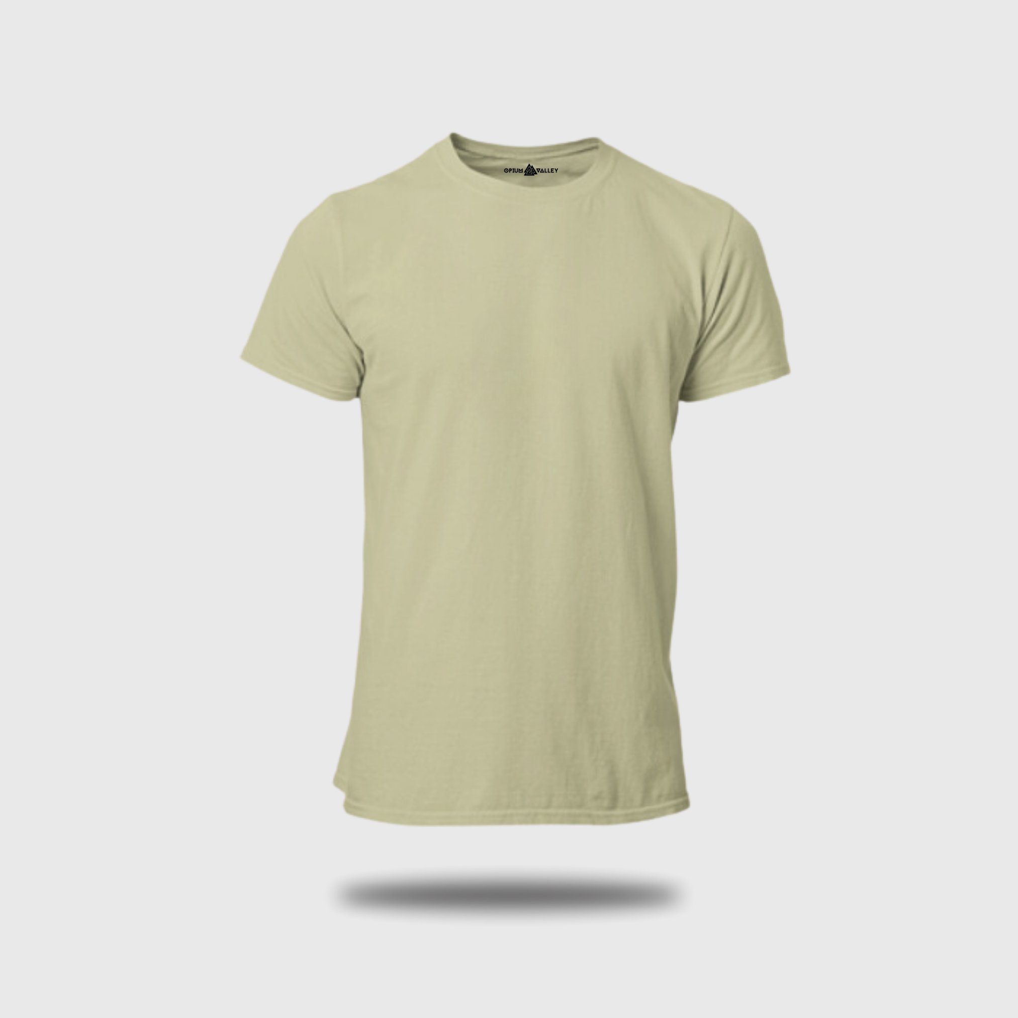 Cream - Round Neck T-Shirt - OPIUM VALLEY