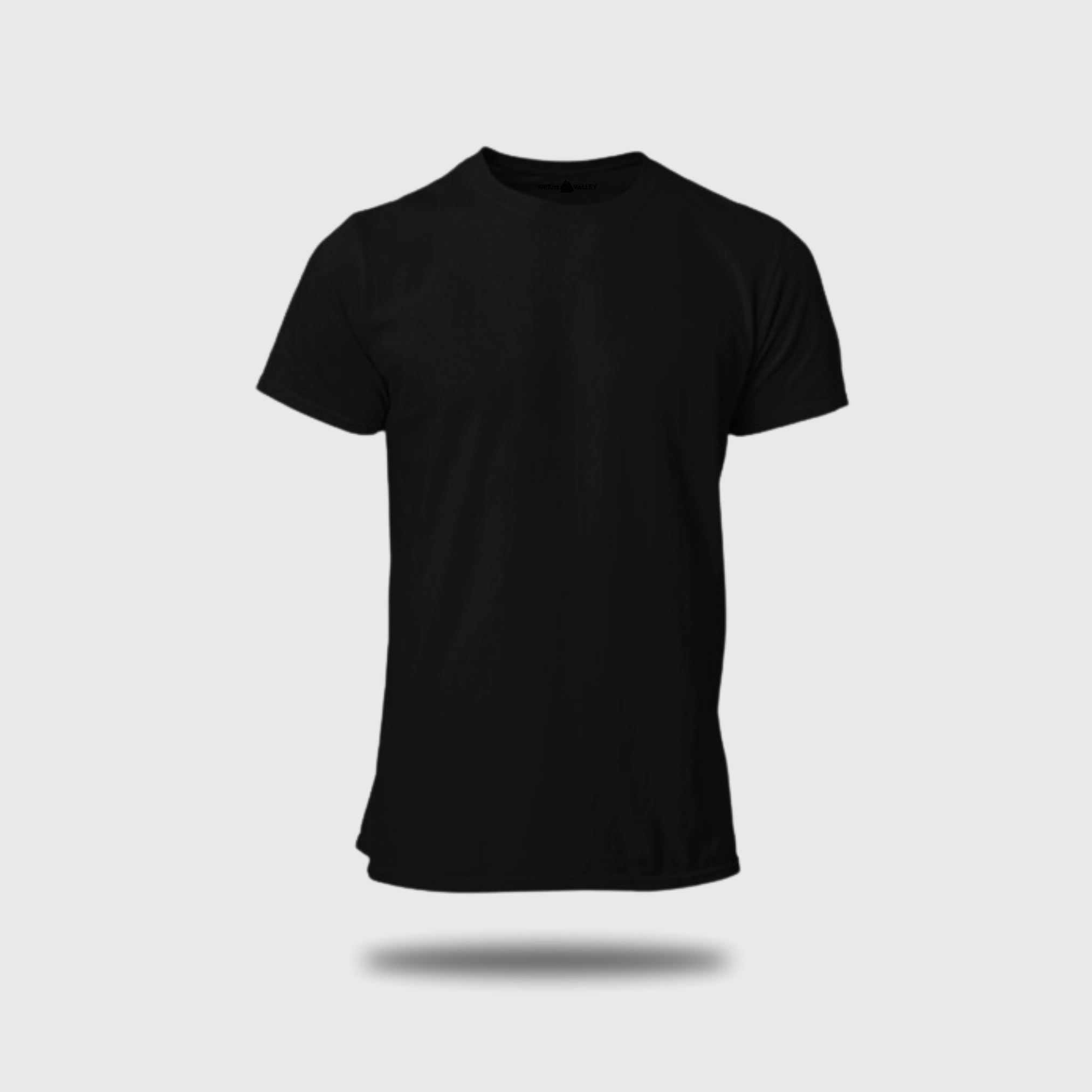 Black - Round Neck T-Shirt - OPIUM VALLEY