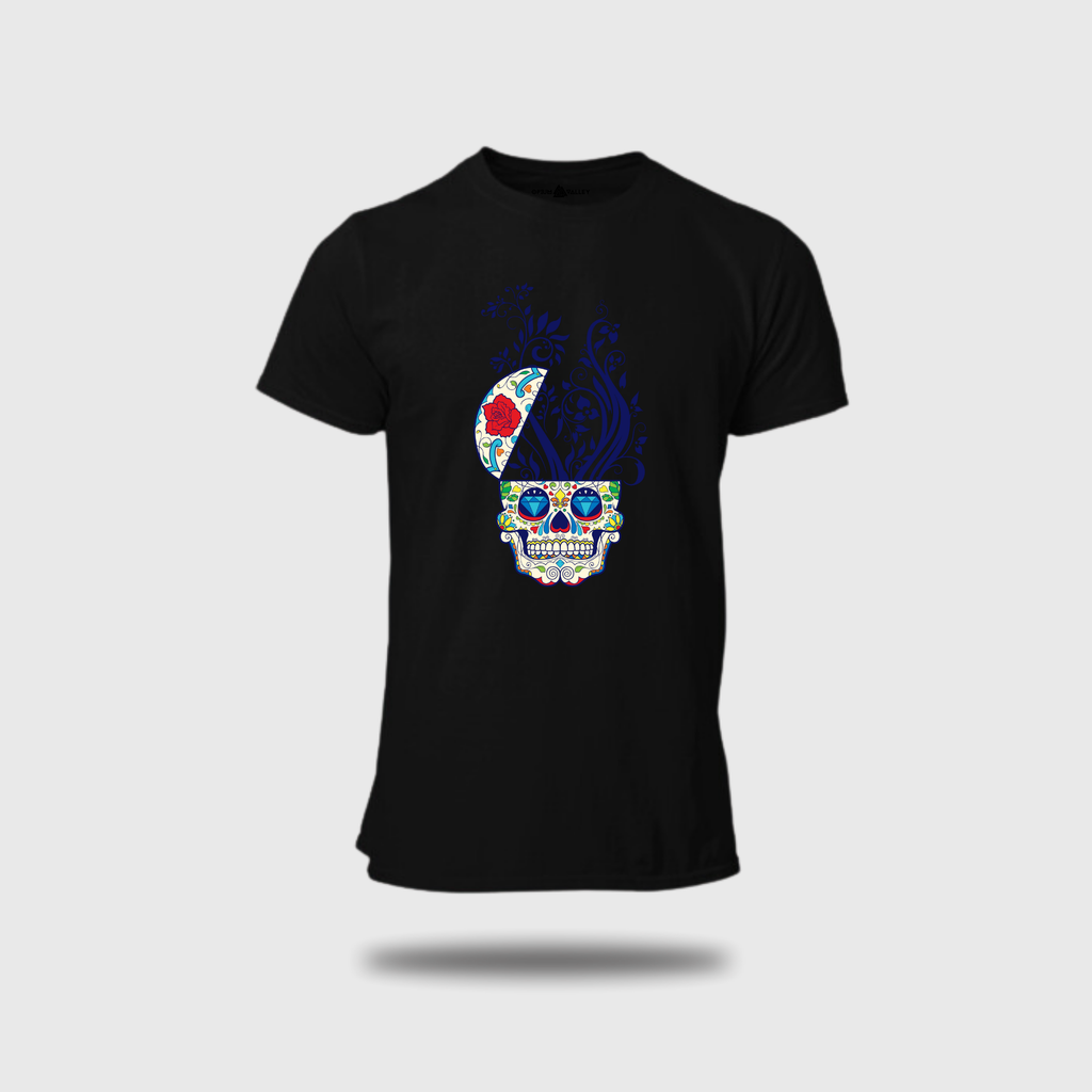 Men's Trippy Head Graphic T-Shirt - Mind-Bending Psychedelic Art