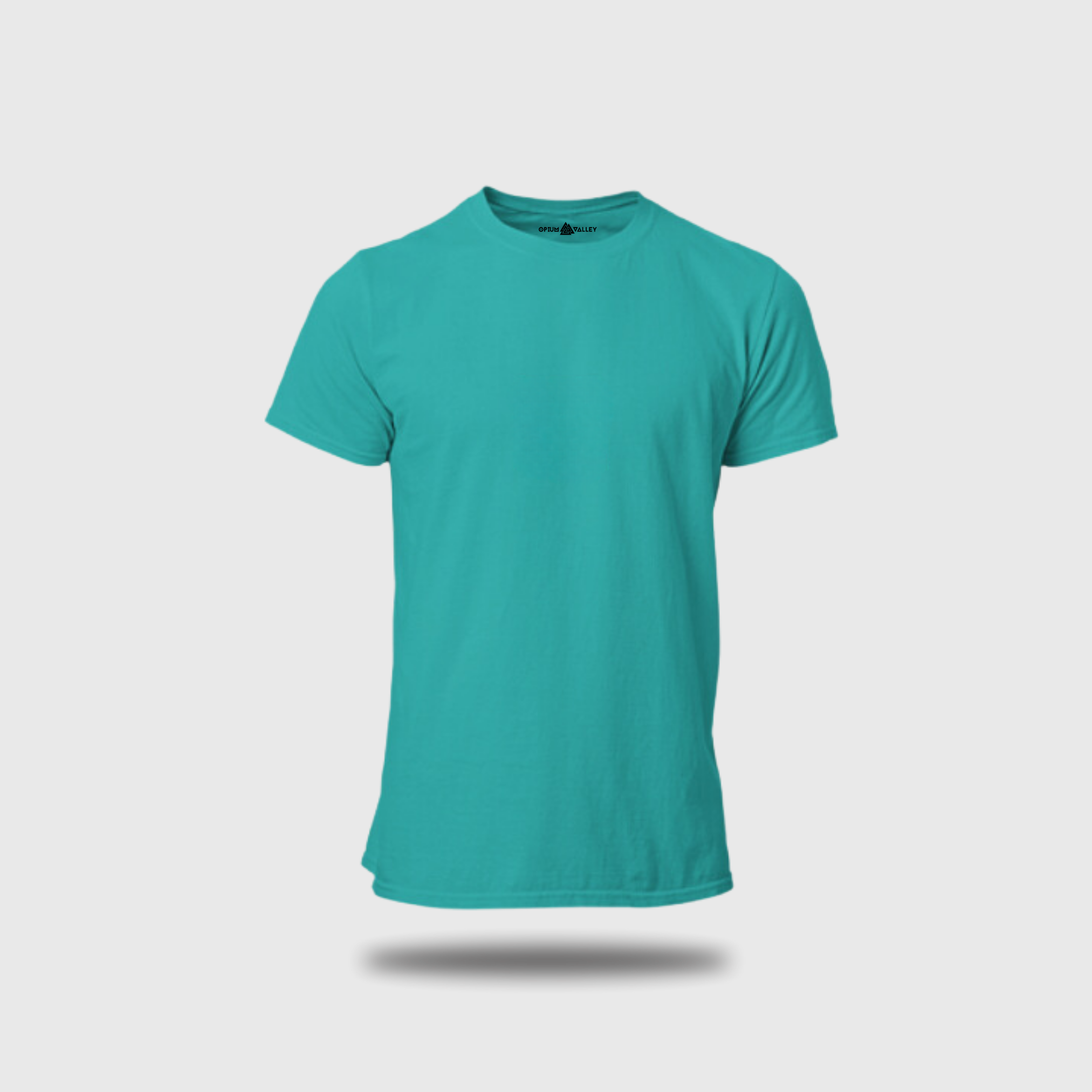 Sea Green - Round Neck T-Shirt - OPIUM VALLEY