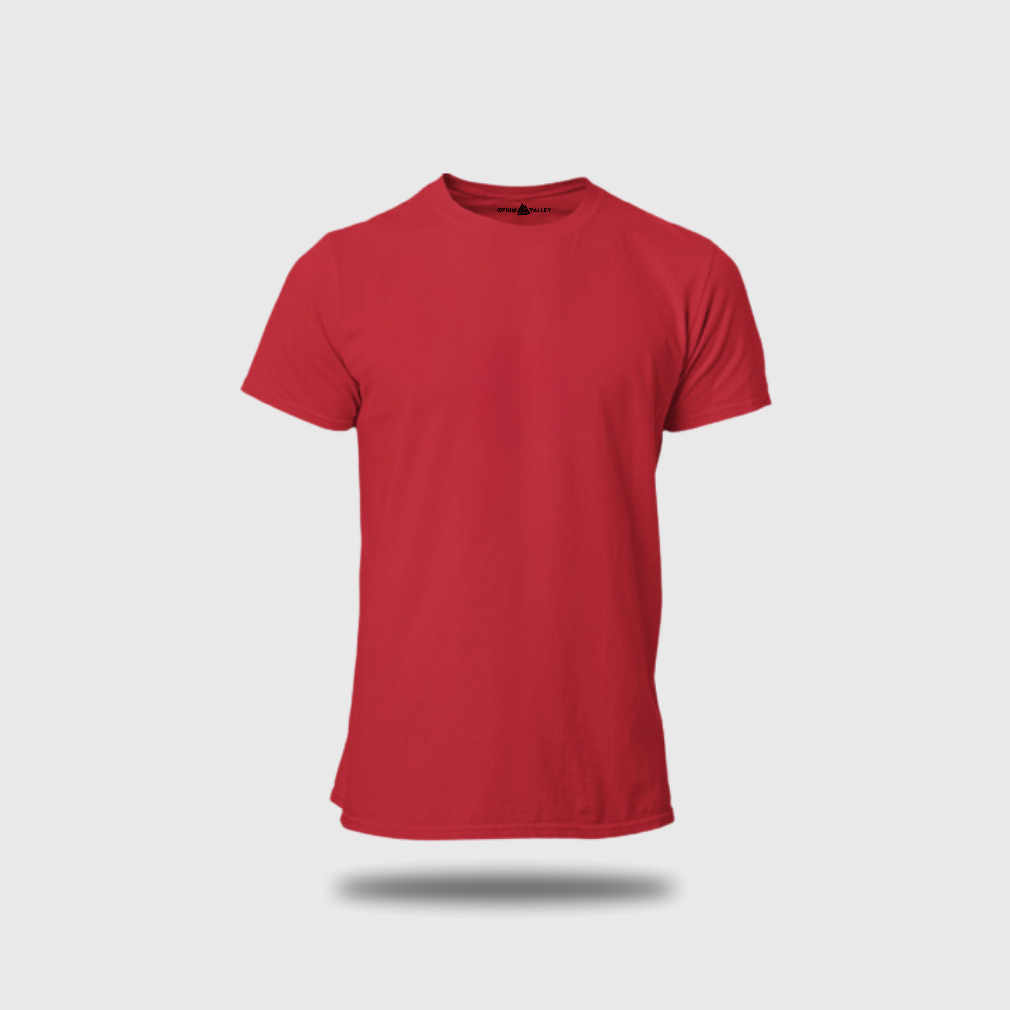 Red - Round Neck T-Shirt - OPIUM VALLEY