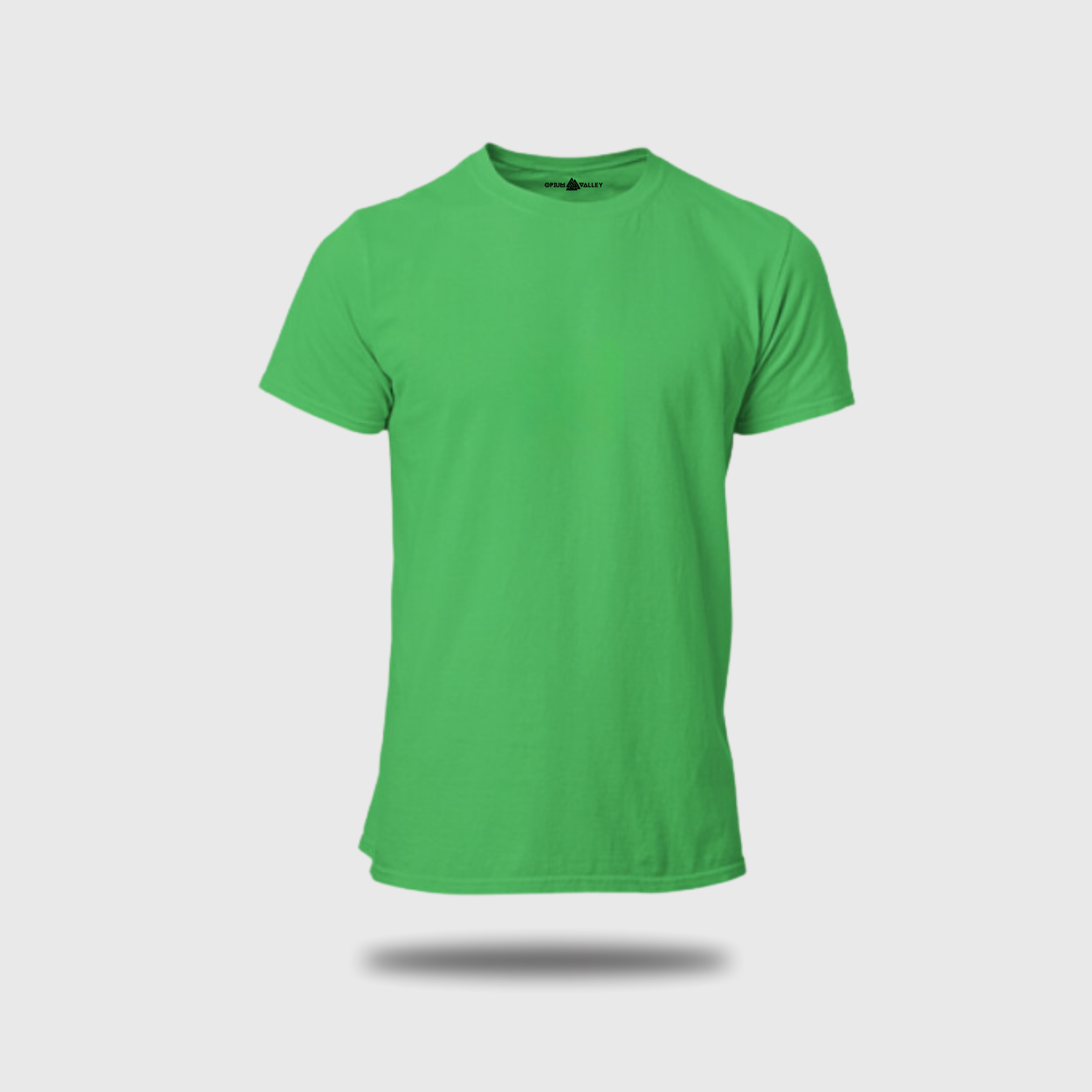 Light Green - Round Neck T-Shirt - OPIUM VALLEY