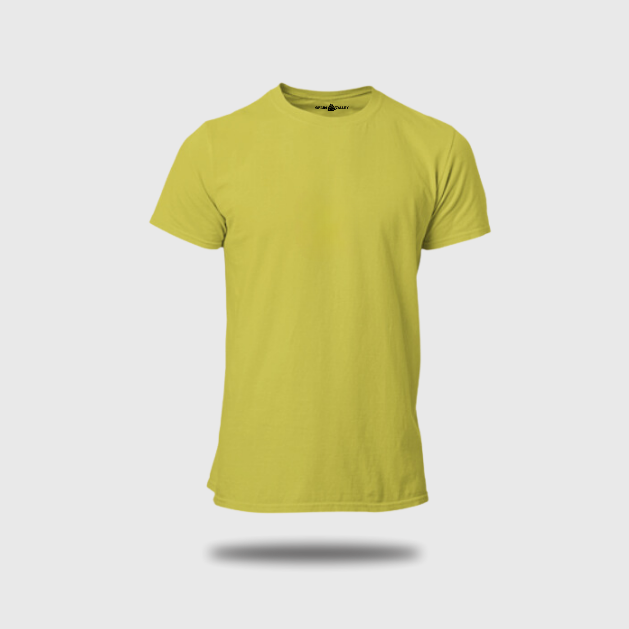 Lemon Yellow - Round Neck T-Shirt - OPIUM VALLEY