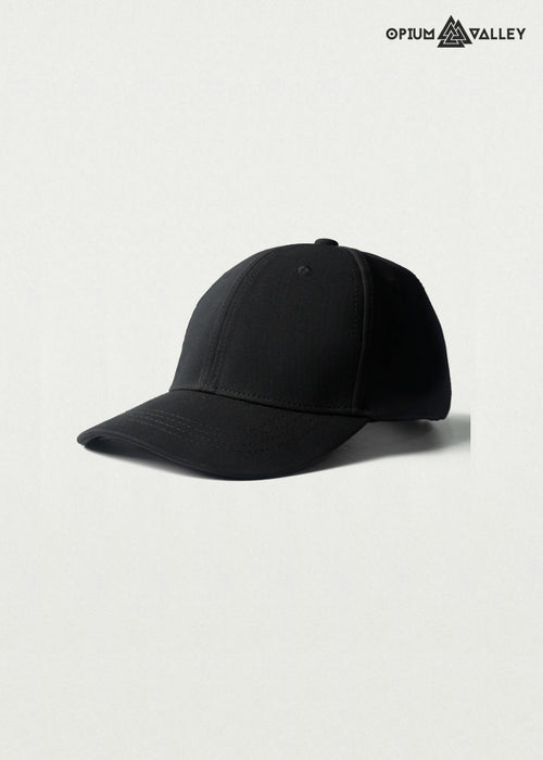 Baseball Ottoman Cap with curved brim and breathable fabric – stylish unisex streetwear cap by Opiumvalley.


