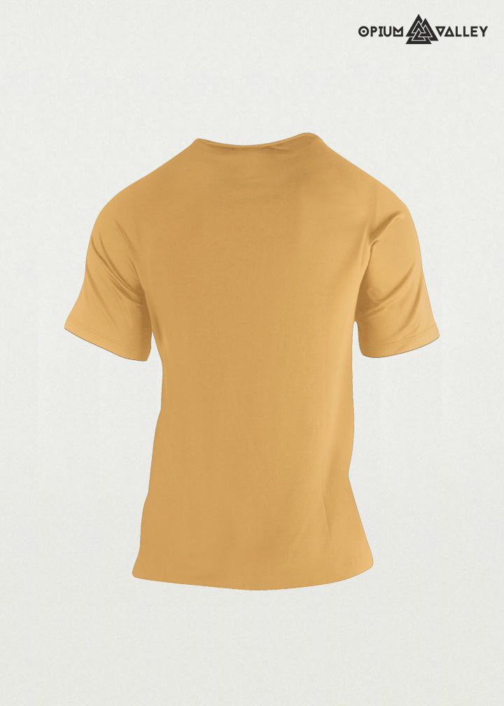 Beige Supima cotton T-shirt for men – ultra-soft, breathable, premium quality, made in India by Opium Valley