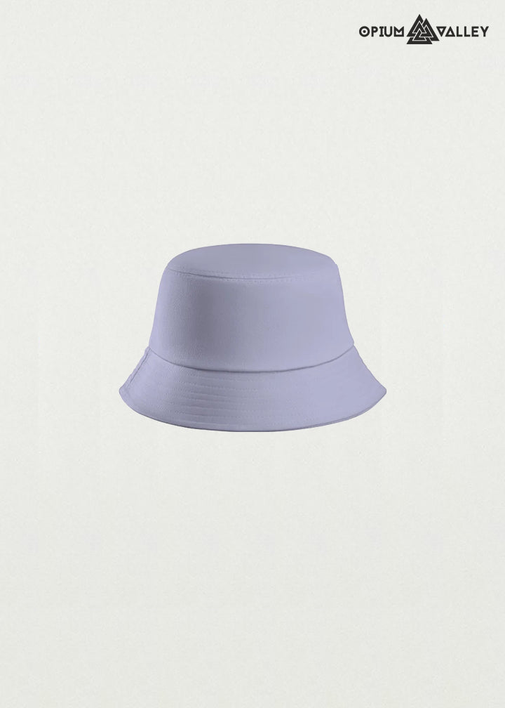 Lavender Plain bucket hat with breathable fabric and minimal streetwear design – unisex summer headwear by Opiumvalley.