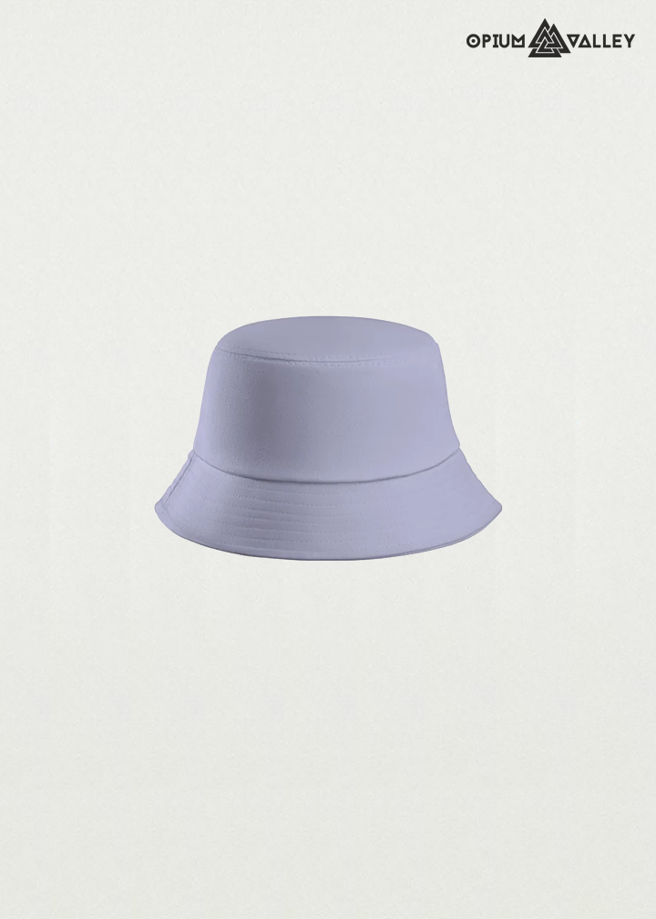Lavender Plain bucket hat with breathable fabric and minimal streetwear design – unisex summer headwear by Opiumvalley.