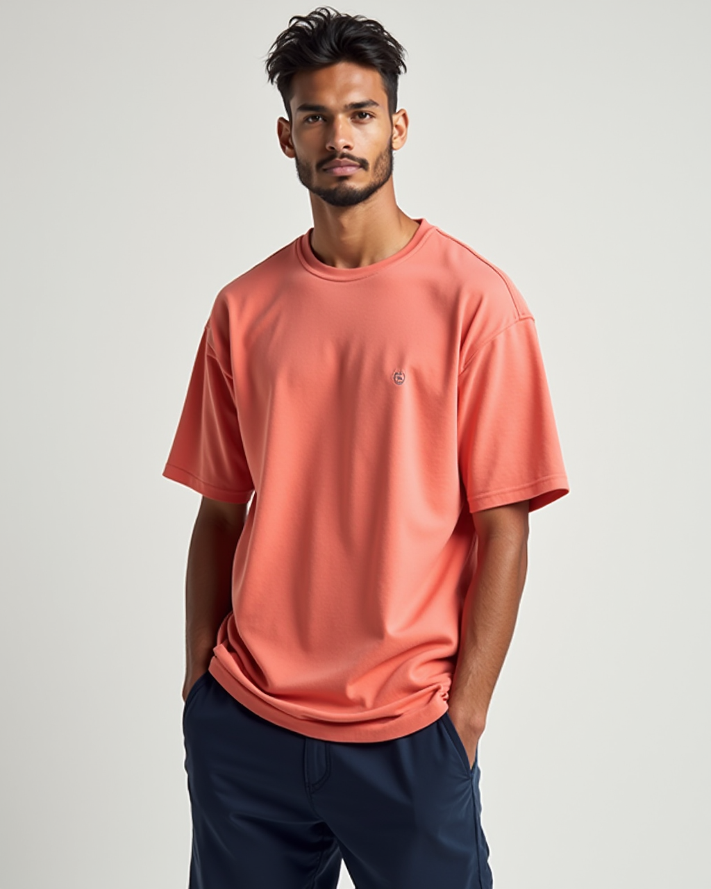 Coral Oversized T-Shirt - Women's Trendy Style