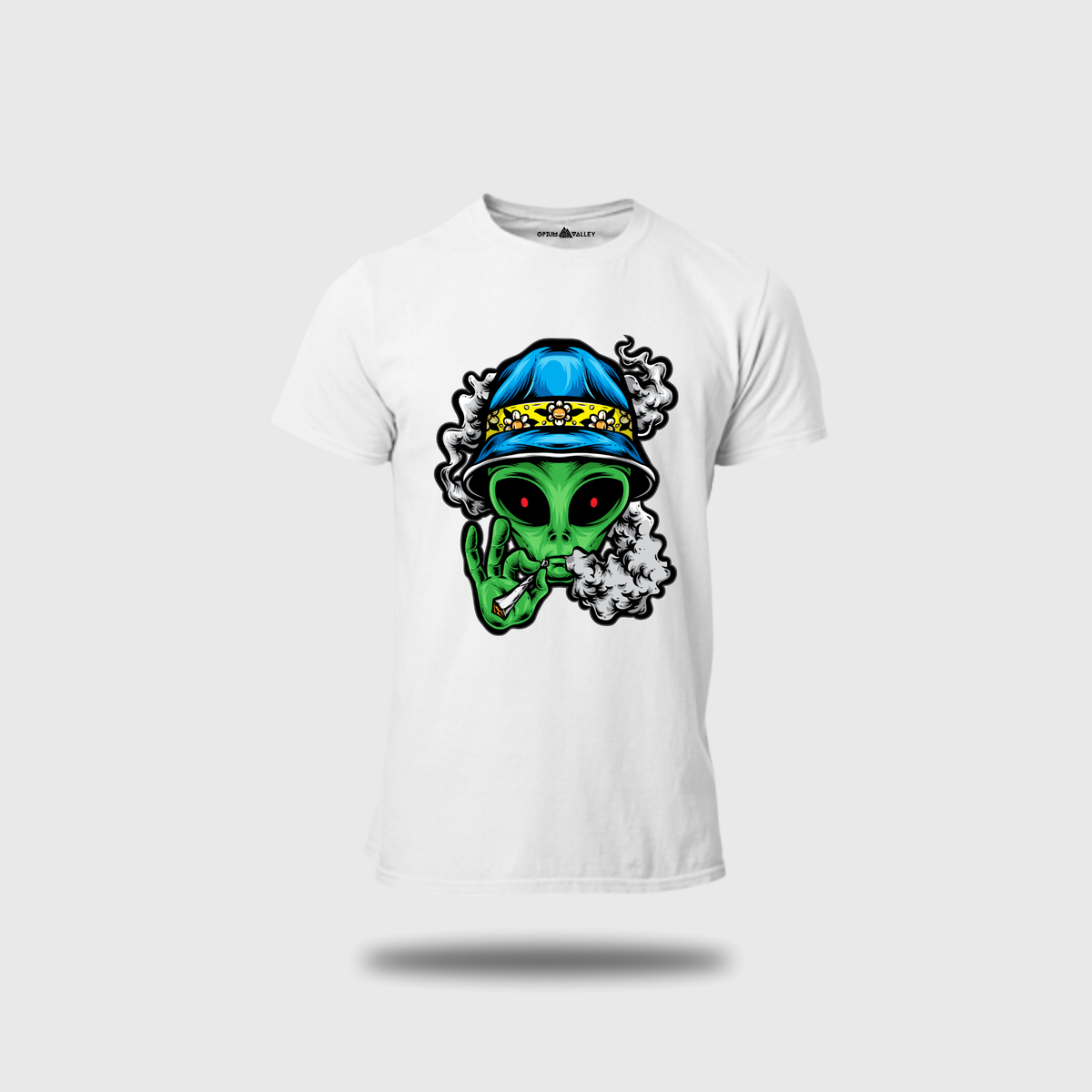 Men's Stoner Alien Graphic T-Shirt - Hilarious Weed Design