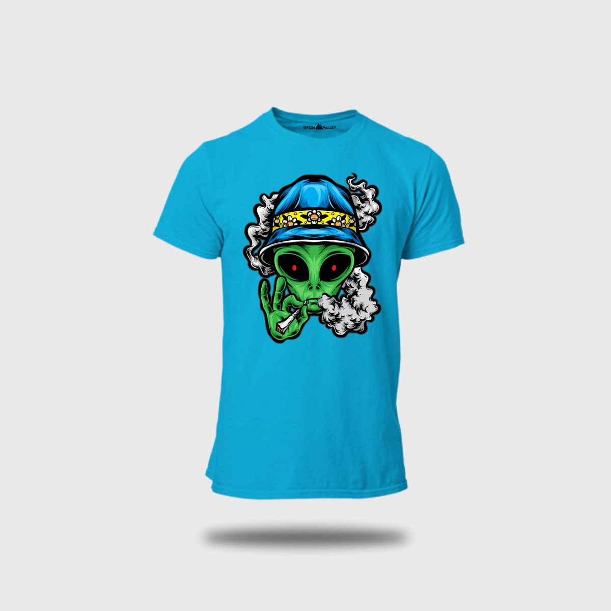 Men's Stoner Alien Graphic T-Shirt - Hilarious Weed Design