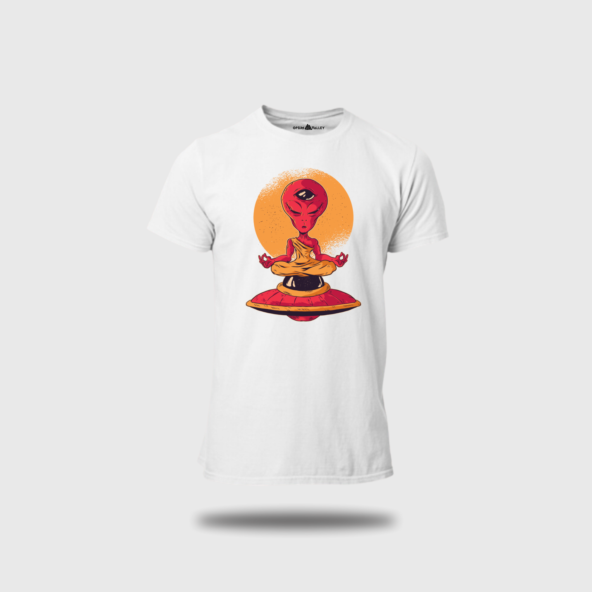 Alien Meditation - Round Neck T-Shirt - OPIUM VALLEY
