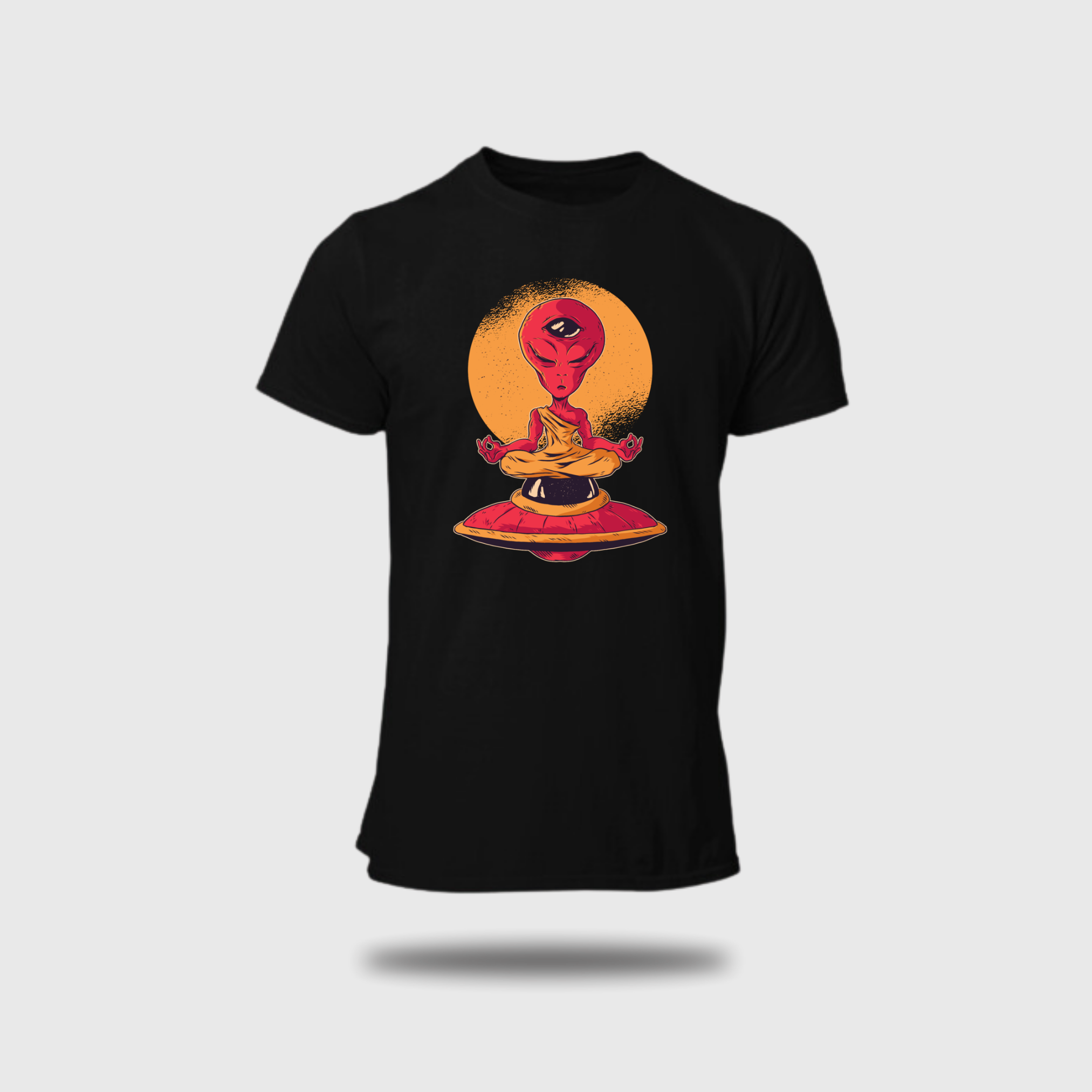 Alien Meditation - Round Neck T-Shirt - OPIUM VALLEY