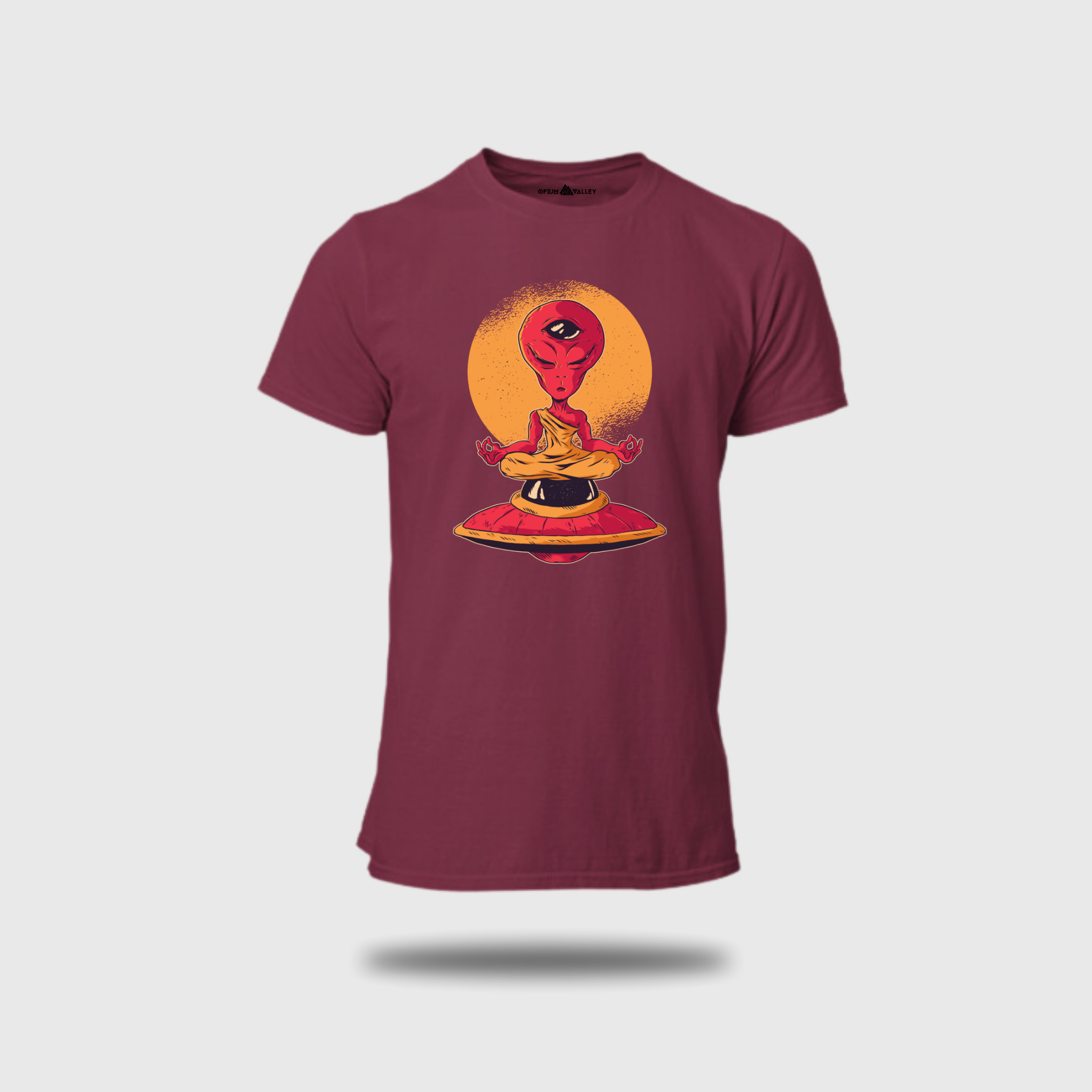 Alien Meditation - Round Neck T-Shirt - OPIUM VALLEY