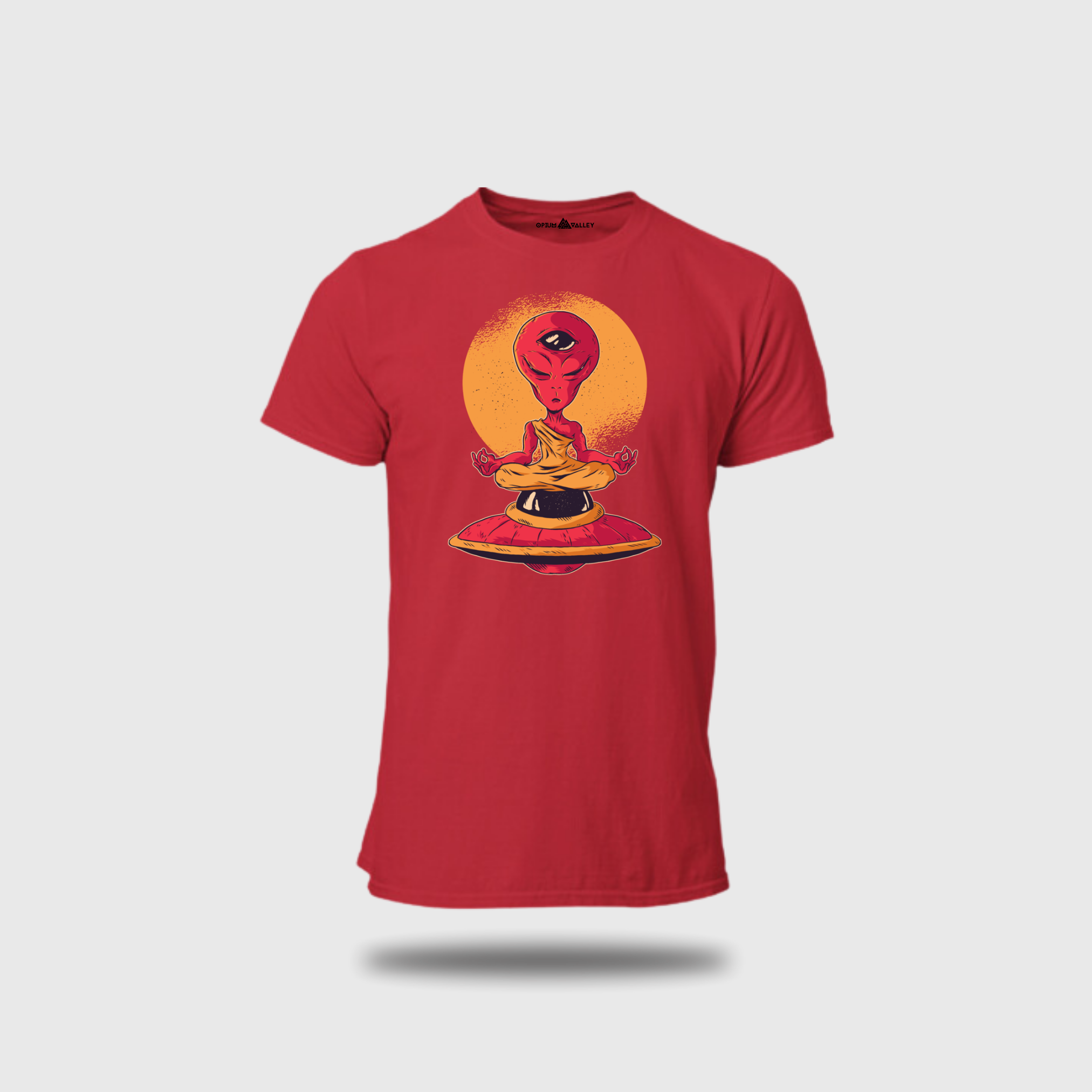 Alien Meditation - Round Neck T-Shirt - OPIUM VALLEY
