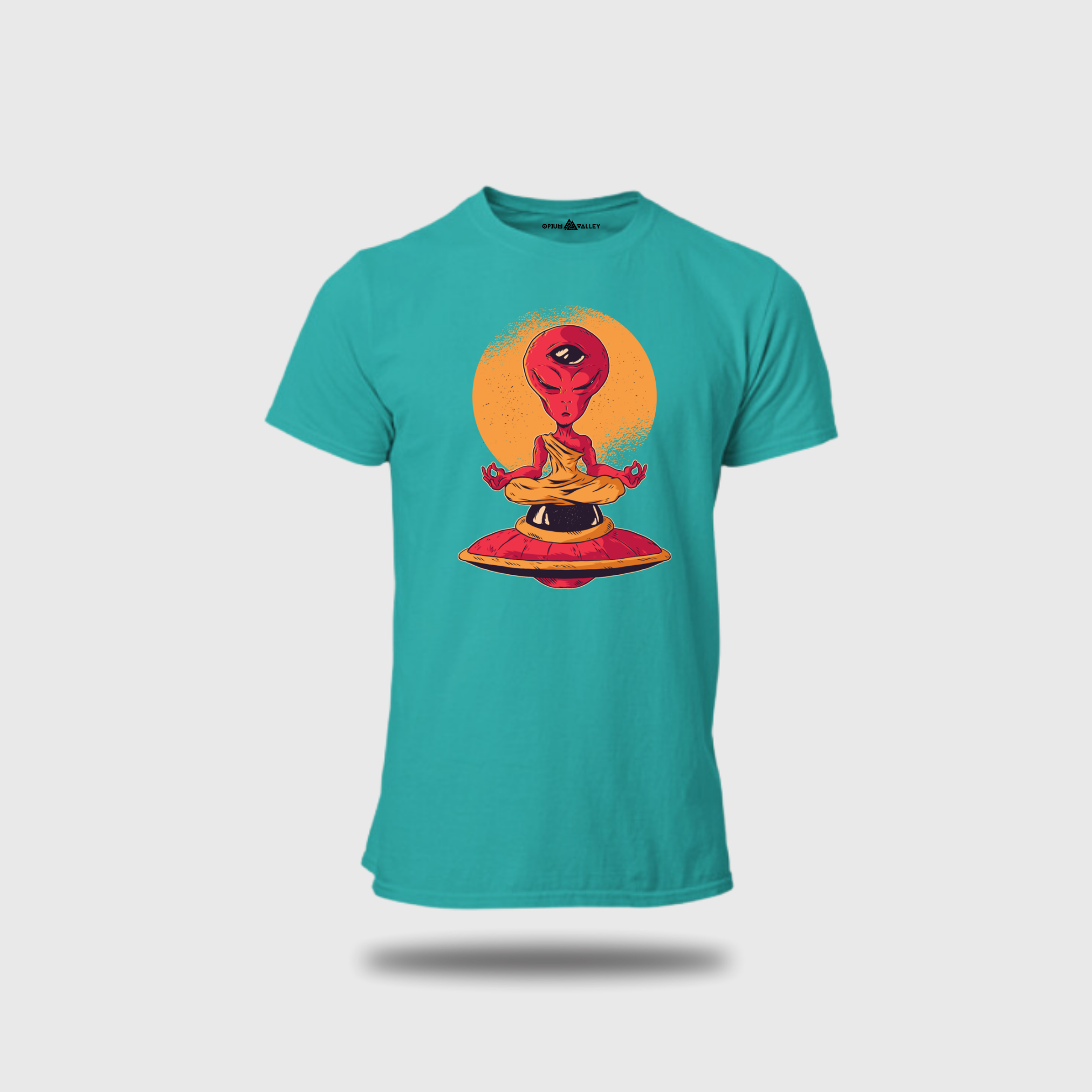 Alien Meditation - Round Neck T-Shirt - OPIUM VALLEY