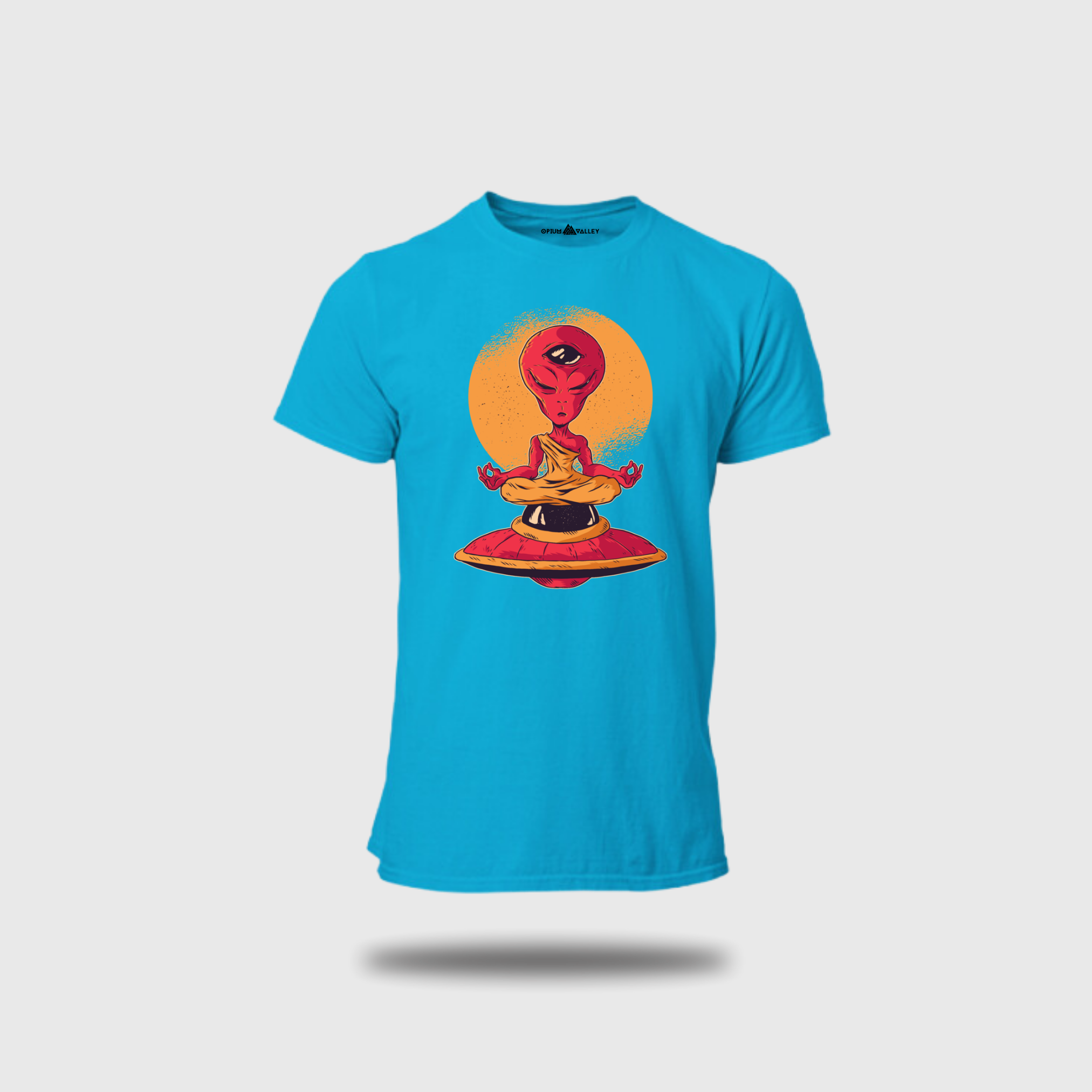 Alien Meditation - Round Neck T-Shirt - OPIUM VALLEY