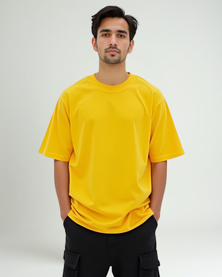 Golden Yellow Oversized T-Shirt - Women's Trendy Style