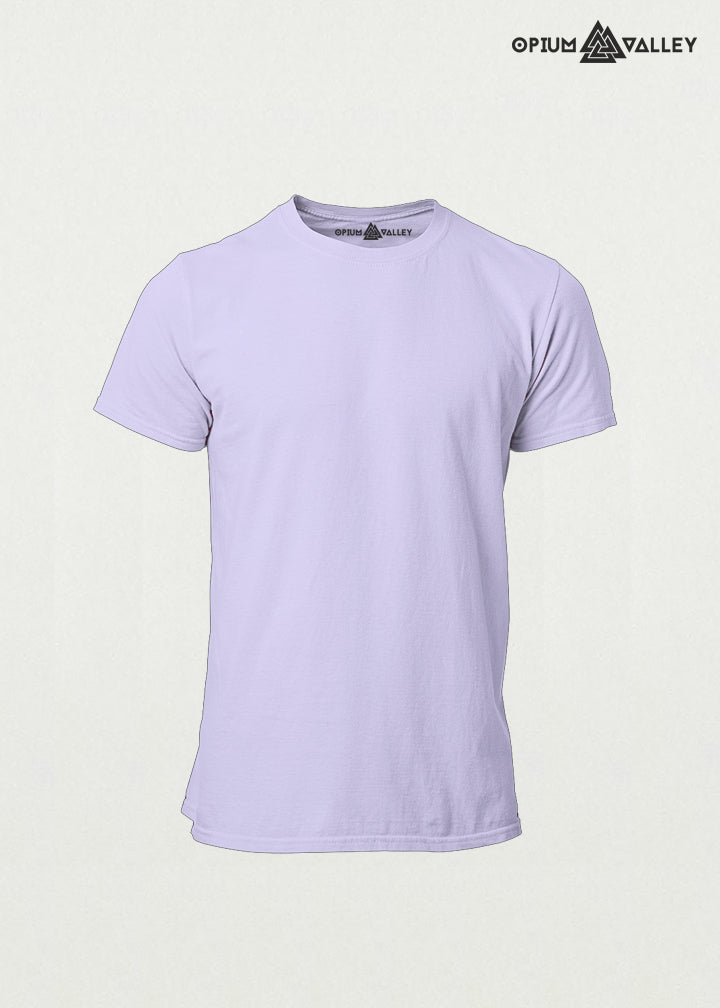 Premium lavender Supima cotton T-shirt for men – ultra-soft, breathable, and made in India by Opium Valley