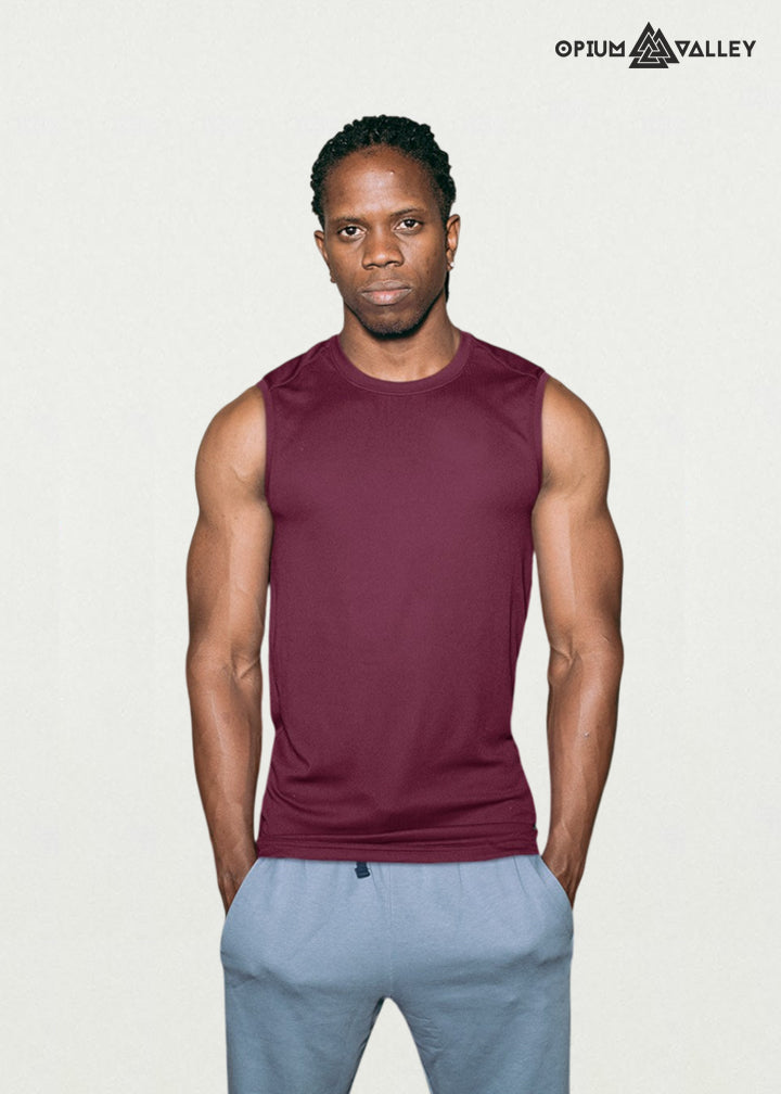 Men’s Sleeveless Gym Vest Plain T-Shirt – Lightweight Fitness Tank Top for Workout