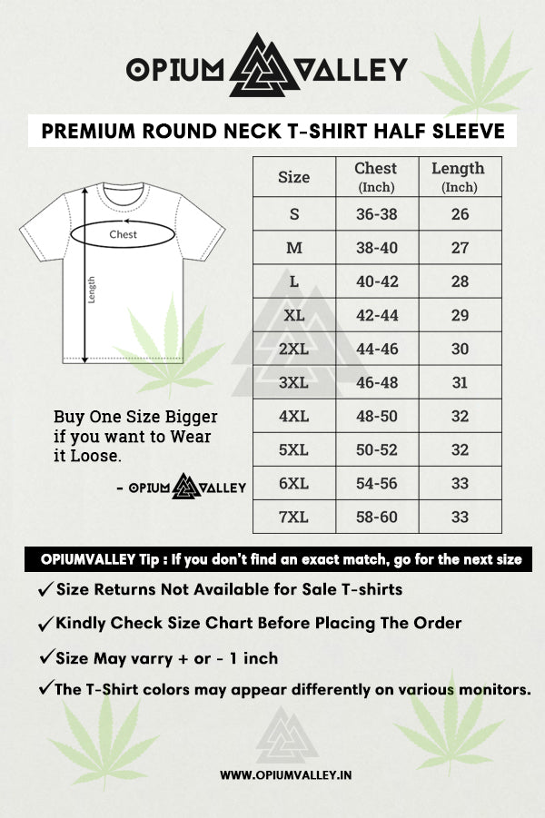 opiumvalley mens round neck size chart