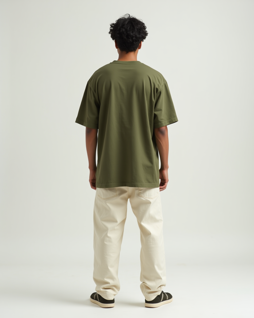 Men's Olive Green Classic Tee - Relaxed Fit