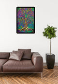 Psychedelic Tribal Tree Painting Poster