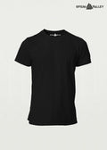 Premium black Supima cotton T-shirt for men – ultra-soft, breathable, high-quality fabric made in India by Opium Valley