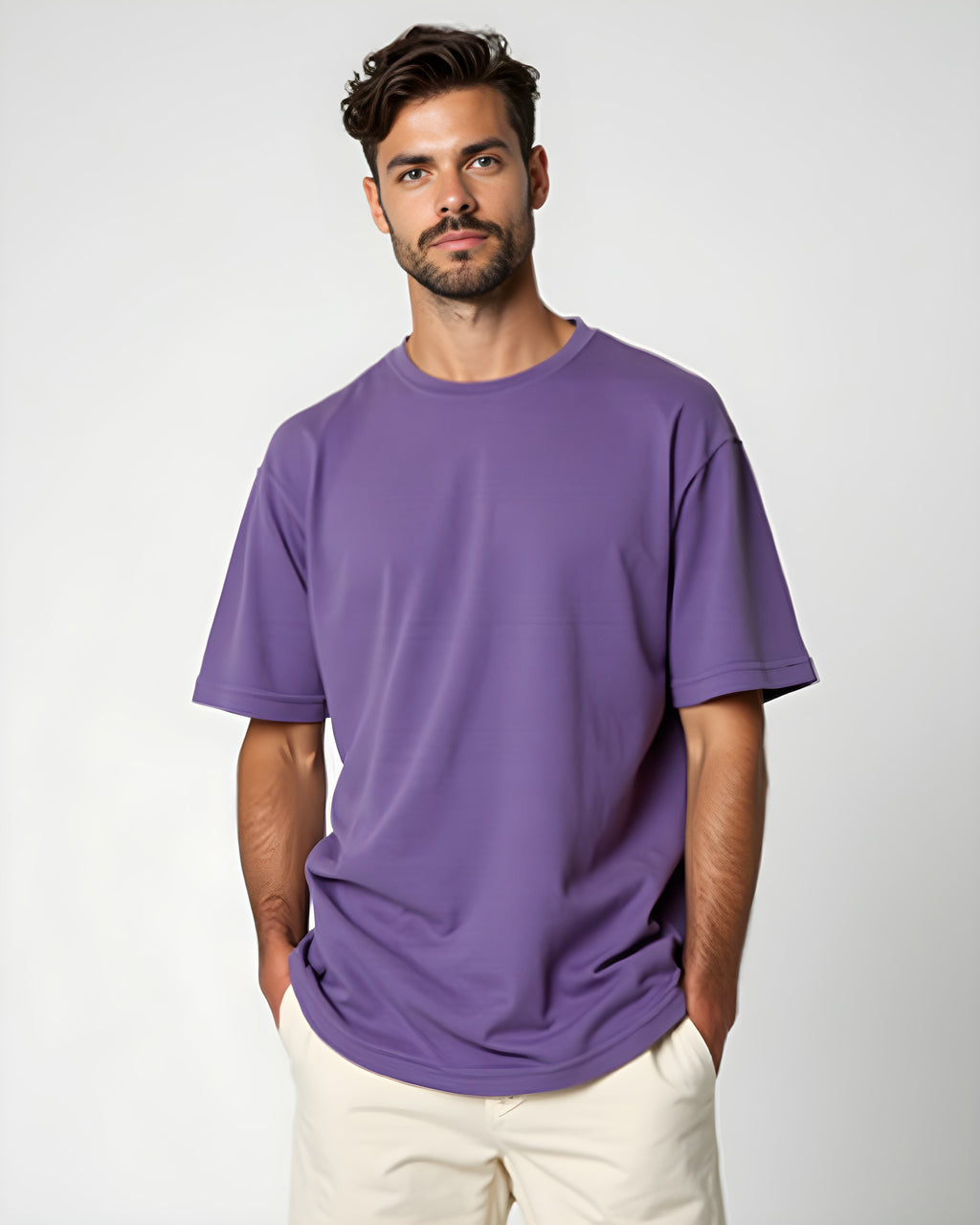Purple Oversized T-Shirt - Women's Sophisticated Style