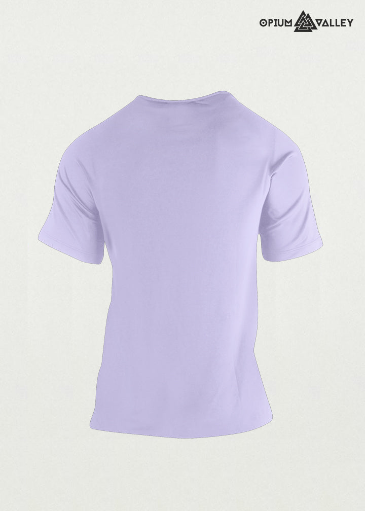 Premium lavender Supima cotton T-shirt for men – ultra-soft, breathable, and made in India by Opium Valley brand