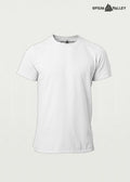 White Supima cotton T-shirt for men – ultra-soft, breathable, premium quality, made in India by Opium Valley