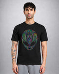 Alien Head Trippy psychedelic T-shirt regular fit by Opium Valley
