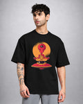 Alien Meditation psychedelic trippy T-shirt oversized fit by Opium Valley