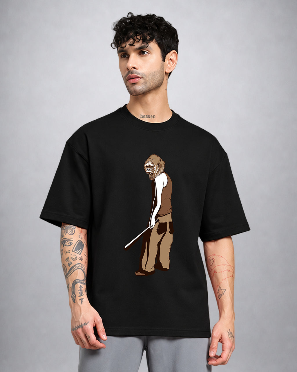 Angry Ape psychedelic trippy T-shirt oversized fit by Opium Valley