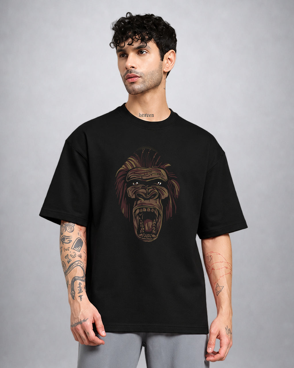 Ape psychedelic trippy T-shirt oversized fit by Opium Valley