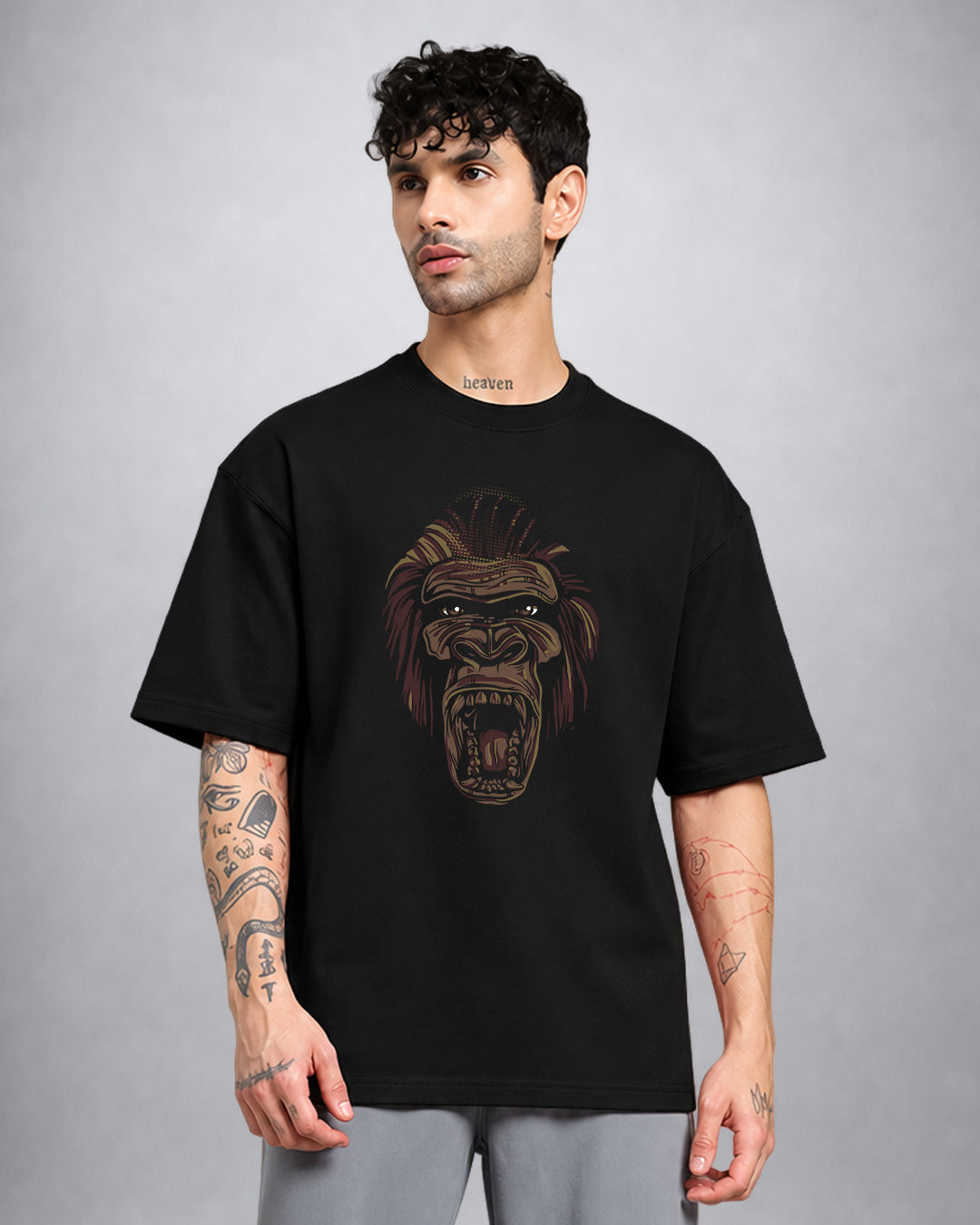 Ape psychedelic trippy T-shirt oversized fit by Opium Valley