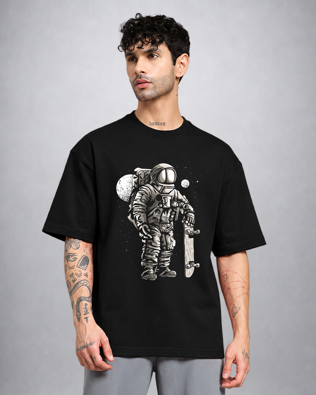 Astro Skater psychedelic trippy T-shirt oversized fit by Opium Valley