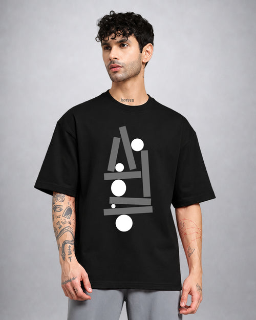 Balance Light Grey psychedelic trippy T-shirt oversized fit by Opium Valley
