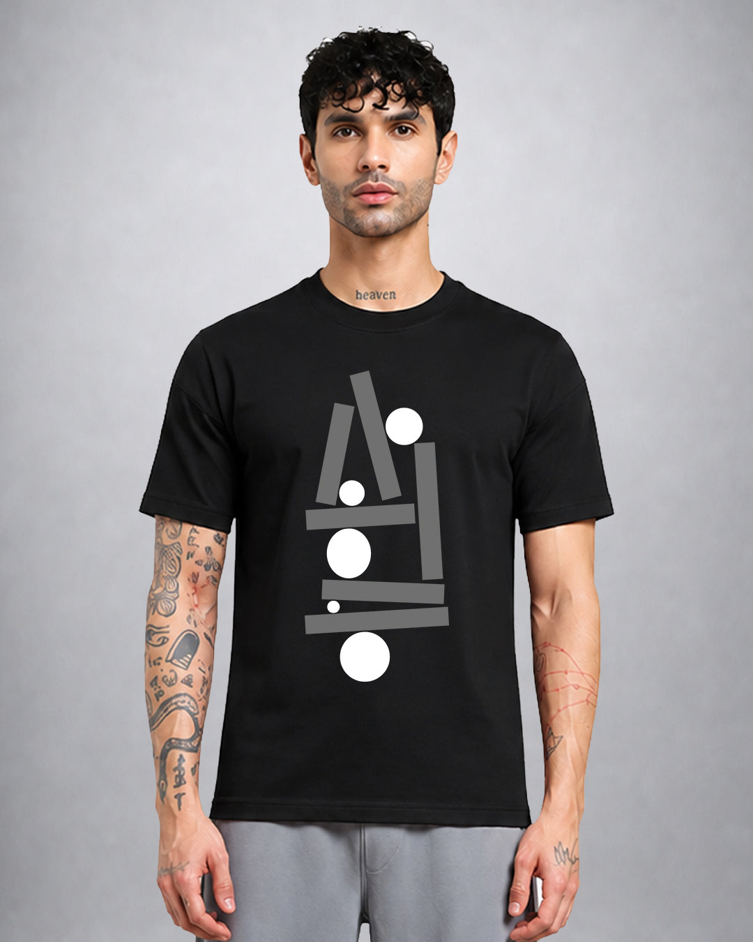 Balance Light Grey psychedelic trippy T-shirt regular fit by Opium Valley