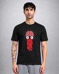 Brain Bad psychedelic T-shirt regular fit with surreal trippy graphic by Opium Valley