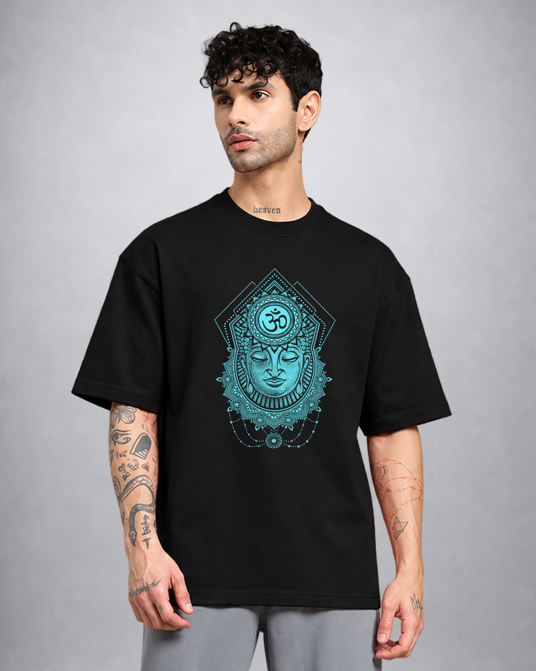 Buddha psychedelic T-shirt oversized fit with mystical third-eye graphic by Opium Valley