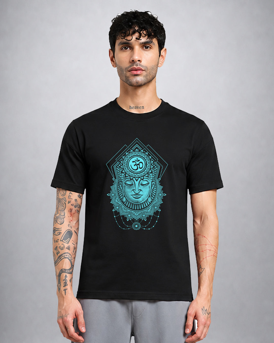 Buddha psychedelic T-shirt regular fit with mystical third-eye graphic by Opium Valley