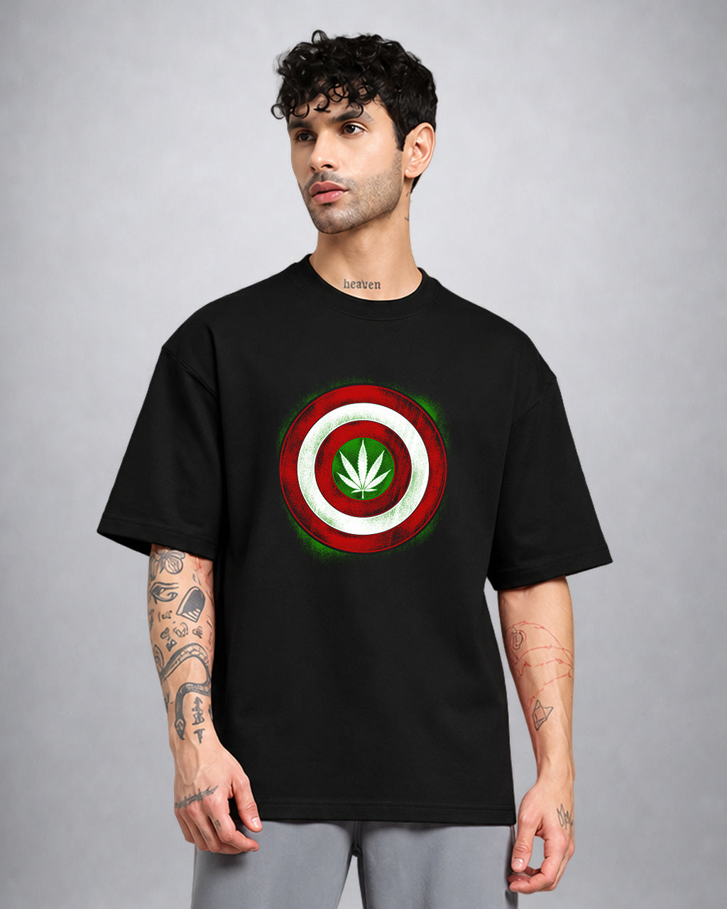 Captain Kush psychedelic T-shirt oversized fit with surreal trippy graphic by Opium Valley