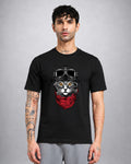 Cat in the Hat psychedelic T-shirt regular fit with surreal trippy graphic by Opium Valley