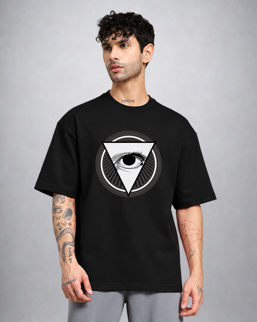 Conspiracy psychedelic T-shirt oversized fit with dark surreal graphic by Opium Valley