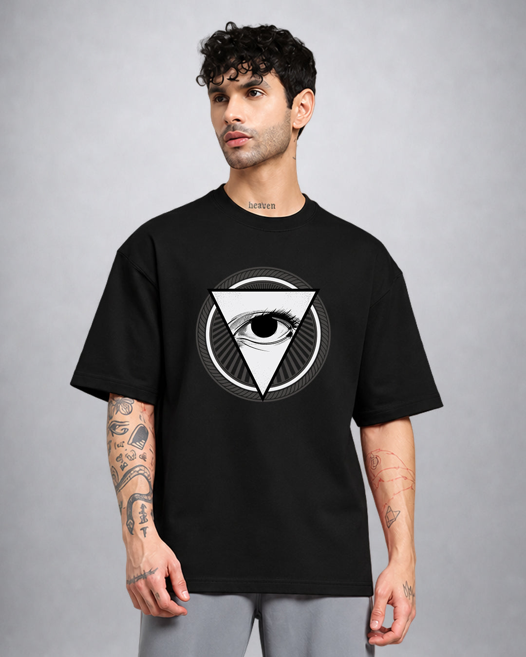 Conspiracy psychedelic T-shirt oversized fit with dark surreal graphic by Opium Valley