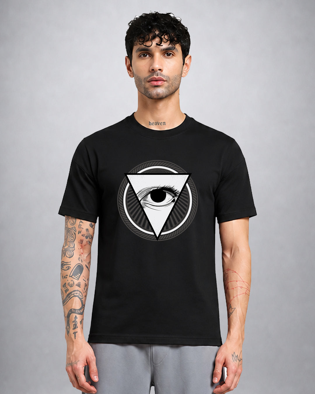 Conspiracy psychedelic T-shirt regular fit with dark surreal graphic by Opium Valley