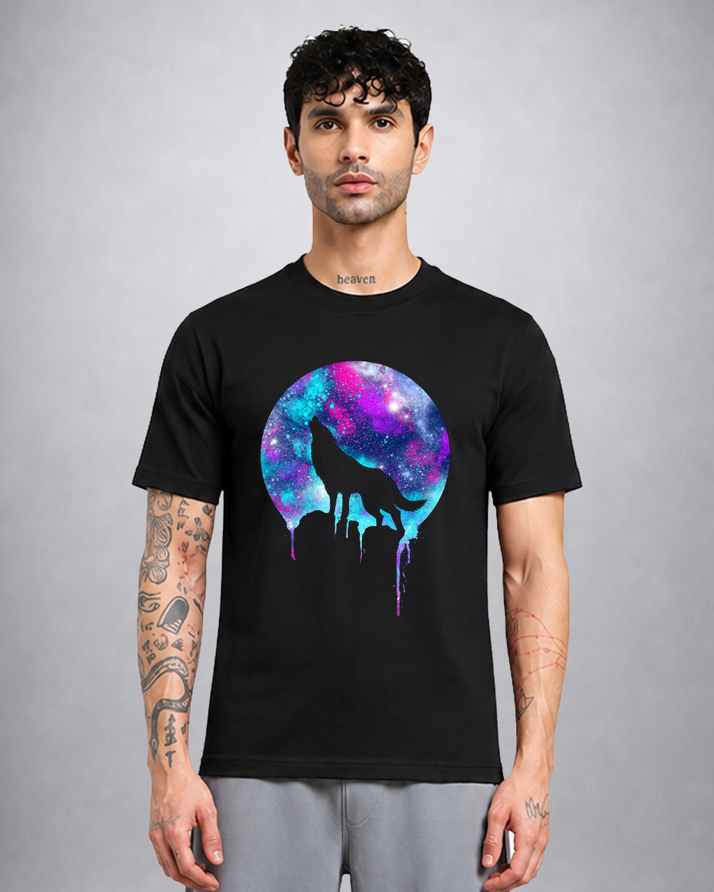 Cosmic Howl Trippy T-Shirt regular fit psychedelic streetwear by Opium Valley