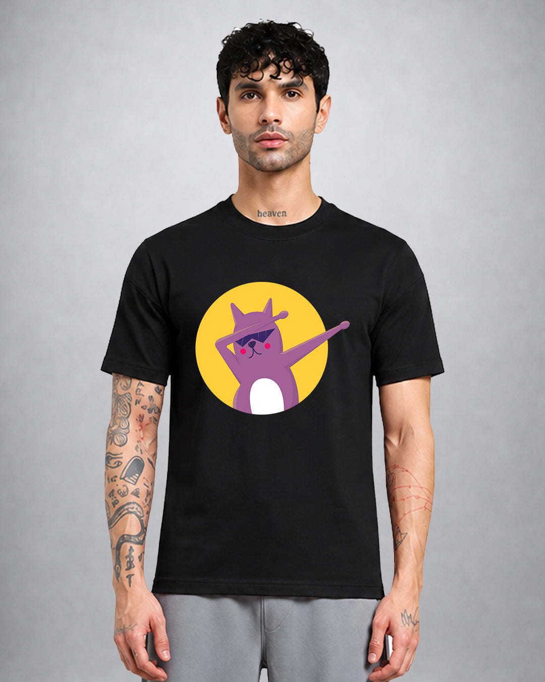 Dab Cat Trippy T-Shirt regular fit psychedelic streetwear by Opium Valley